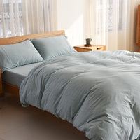 HKM-627987 Knitted Cotton Four-Piece Bed Set in Long-Staple Cotton with Reactive Printing