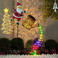 HKM-628115 Solar-Powered Santa Yard Decoration Light - Iron with Warm White & Colorful Options