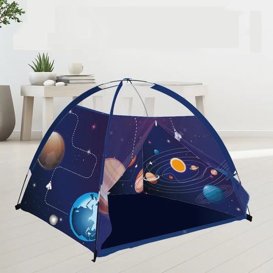KTX-628243 Portable Folding Sleeping Tent for Kids - Space Ocean Playhouse - 120cm Dimensions