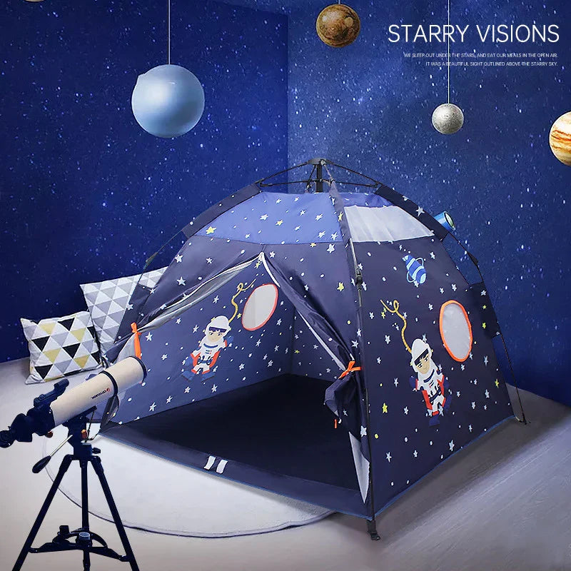 KTX-628243 Portable Folding Sleeping Tent for Kids - Space Ocean Playhouse - 120cm Dimensions