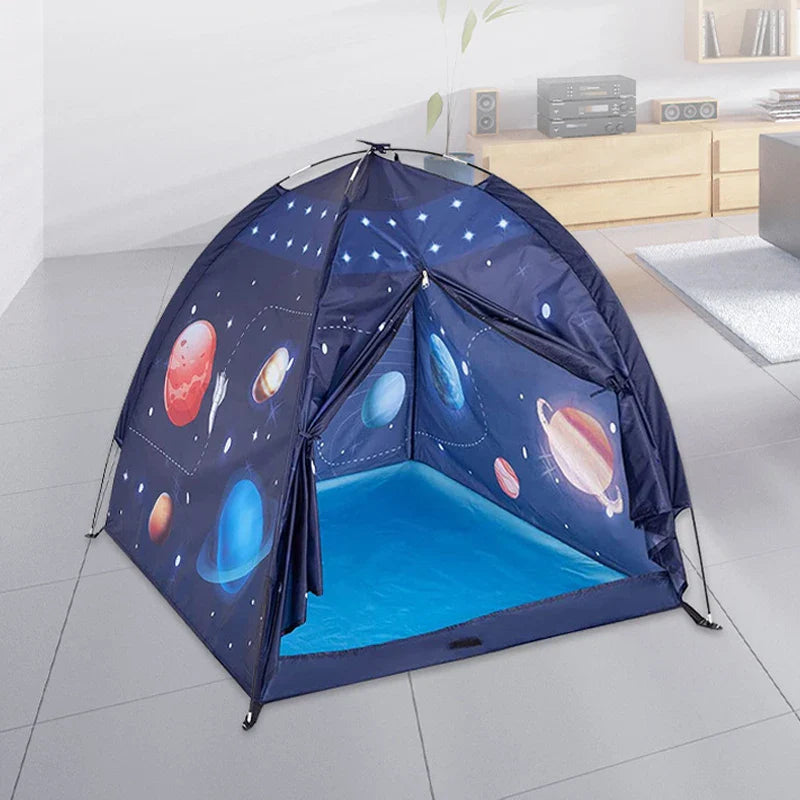 KTX-628243 Portable Folding Sleeping Tent for Kids - Space Ocean Playhouse - 120cm Dimensions