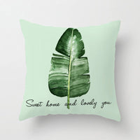 HKM-628371 Nordic Plant Flower Cushion Cover - 45×45cm PP Cotton Pillowcase for Living Room Decor