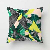 HKM-628371 Nordic Plant Flower Cushion Cover - 45×45cm PP Cotton Pillowcase for Living Room Decor