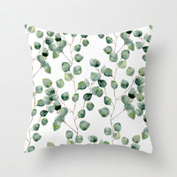 HKM-628371 Nordic Plant Flower Cushion Cover - 45×45cm PP Cotton Pillowcase for Living Room Decor