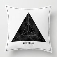 HKM-628371 Nordic Plant Flower Cushion Cover - 45×45cm PP Cotton Pillowcase for Living Room Decor