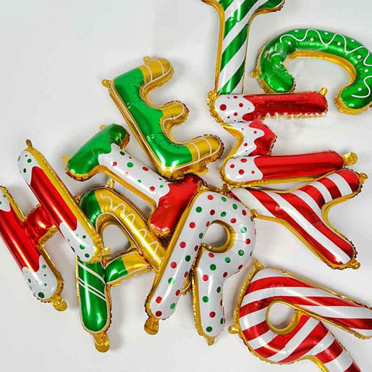HKM-628755 Colorful 16-Inch Decorative Balloons for Christmas - 14 Pieces Pack