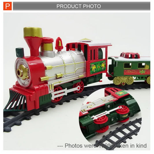 HKM-628947 Electric Slot Railway Toy Train Set with Sound and Light for Kids
