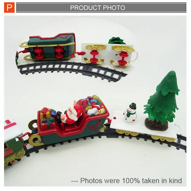 HKM-628947 Electric Slot Railway Toy Train Set with Sound and Light for Kids