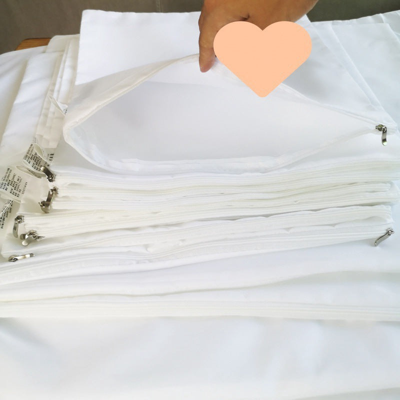 KTX-628947 Solid Color Polyester Pillowcase with Liner Cover - Multiple Sizes Available