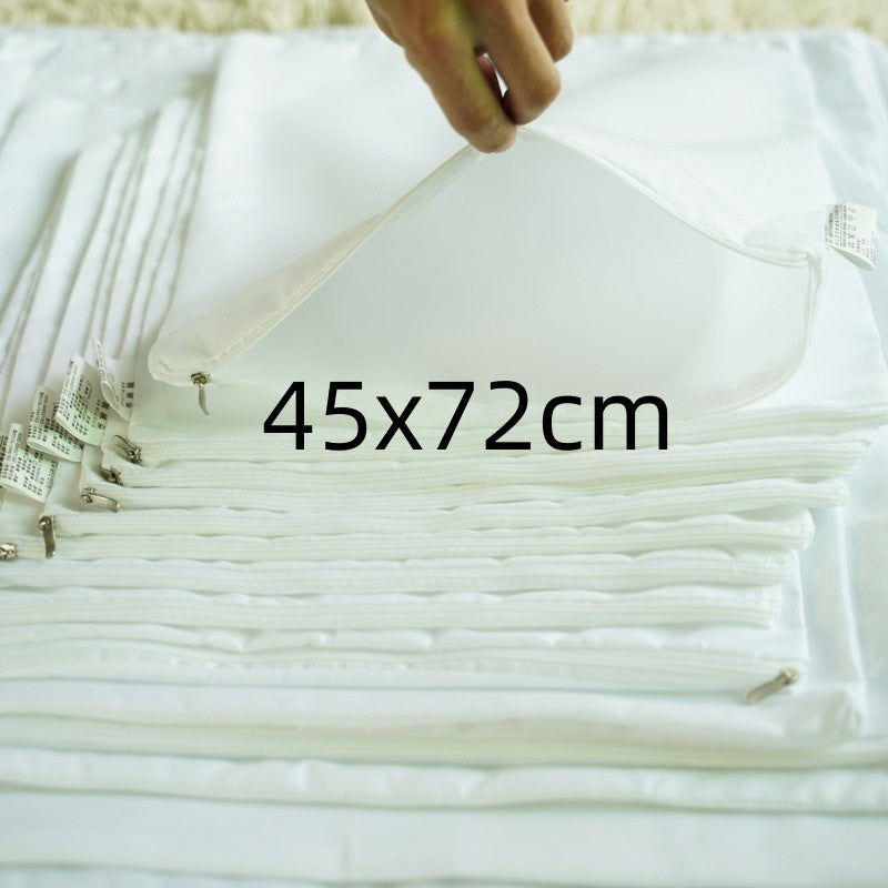 KTX-628947 Solid Color Polyester Pillowcase with Liner Cover - Multiple Sizes Available