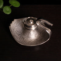 HKM-629075 Handcrafted Silver Swan Copper Incense Holder and Aroma Diffuser