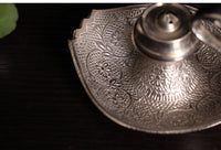 HKM-629075 Handcrafted Silver Swan Copper Incense Holder and Aroma Diffuser