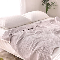 HKM-629139 Japanese Washed Gauze Six-Layer Cotton Nap Blanket in Solid Colors with Plain Edges