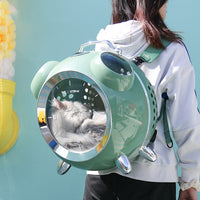 HKM-629331 Portable Alarm Clock Backpack for Pets with Temperature and Humidity Tips, Ideal for Travel