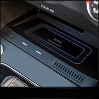 HKM-629331 Wireless Car Charging Pad for Tiguan L - Fast Charge Compatible with QI Standard Devices, USB Interface