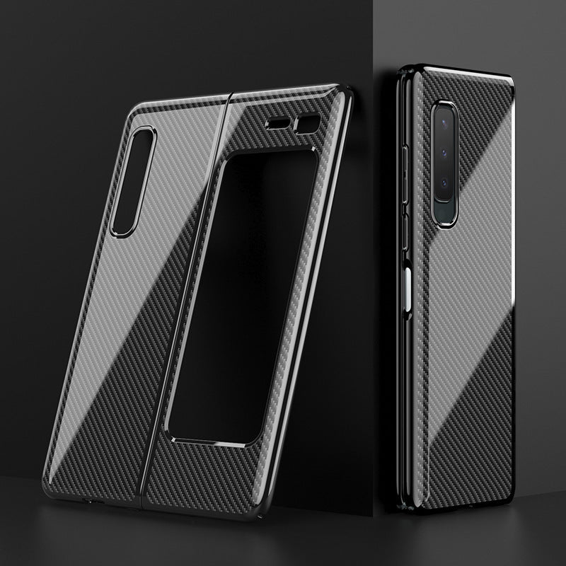 HKM-629395 5G Folding Screen Phone Case for Samsung Galaxy Fold2/Fold3 - Anti-Drop Carbon Fiber Design