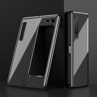HKM-629395 5G Folding Screen Phone Case for Samsung Galaxy Fold2/Fold3 - Anti-Drop Carbon Fiber Design