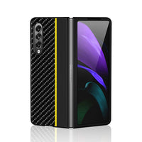 HKM-629395 5G Folding Screen Phone Case for Samsung Galaxy Fold2/Fold3 - Anti-Drop Carbon Fiber Design