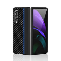 HKM-629395 5G Folding Screen Phone Case for Samsung Galaxy Fold2/Fold3 - Anti-Drop Carbon Fiber Design