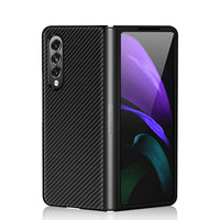 HKM-629395 5G Folding Screen Phone Case for Samsung Galaxy Fold2/Fold3 - Anti-Drop Carbon Fiber Design
