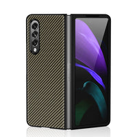 HKM-629395 5G Folding Screen Phone Case for Samsung Galaxy Fold2/Fold3 - Anti-Drop Carbon Fiber Design