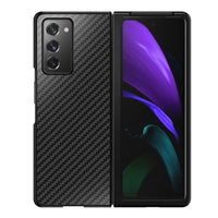 HKM-629395 5G Folding Screen Phone Case for Samsung Galaxy Fold2/Fold3 - Anti-Drop Carbon Fiber Design