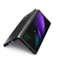 HKM-629395 5G Folding Screen Phone Case for Samsung Galaxy Fold2/Fold3 - Anti-Drop Carbon Fiber Design