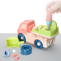 HKM-629395 DIY Take Apart Engineering Vehicle Toy for Kids - Mini Excavator with Tools, Ages 3+