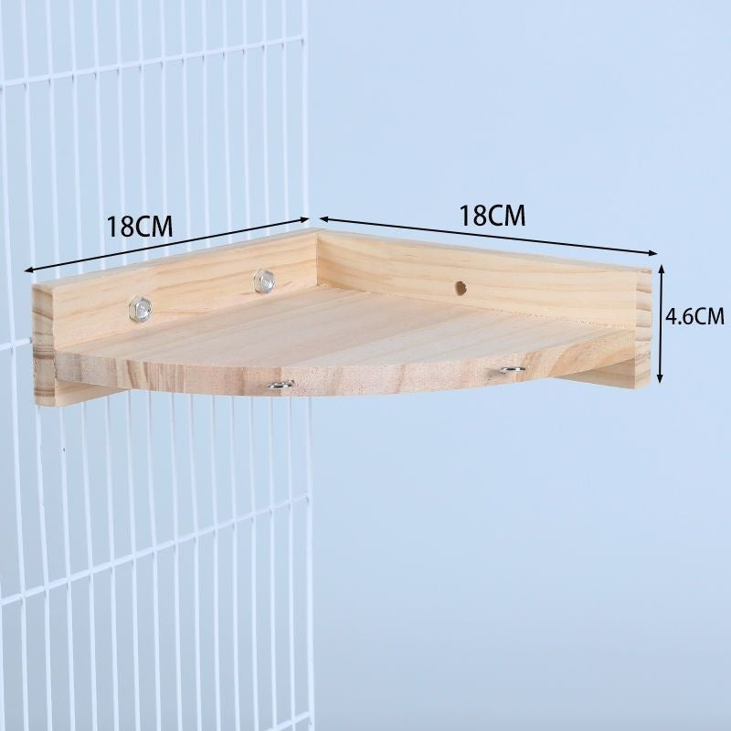 HKM-629395 Solid Wood Climbing and Standing Platform for Bird Cages - Small and Large Sizes Available