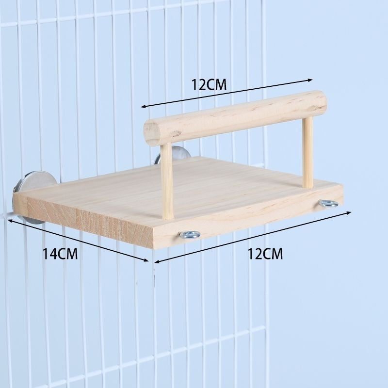 HKM-629395 Solid Wood Climbing and Standing Platform for Bird Cages - Small and Large Sizes Available