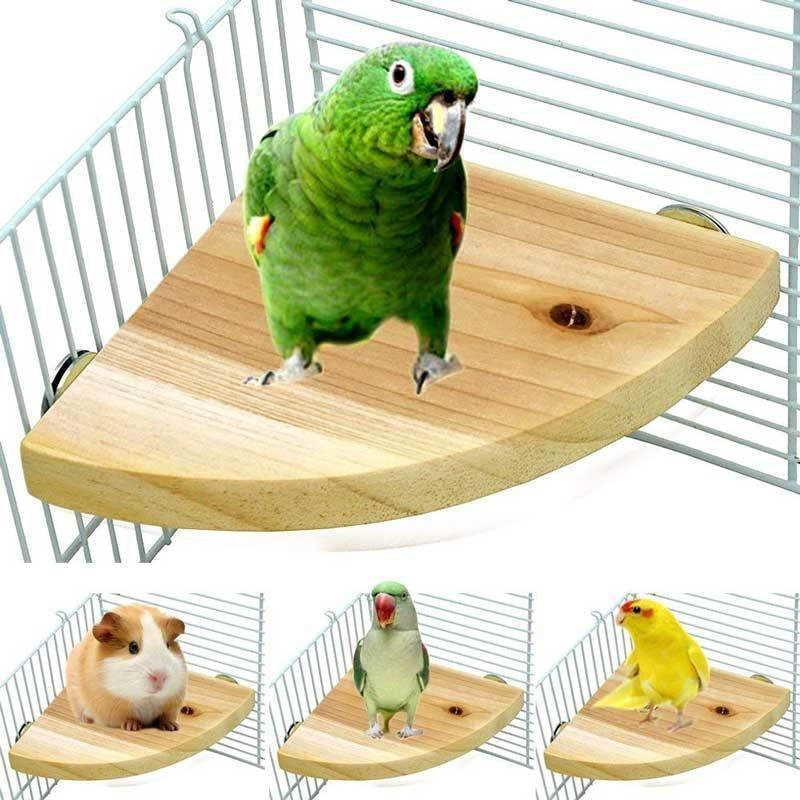 HKM-629395 Solid Wood Climbing and Standing Platform for Bird Cages - Small and Large Sizes Available