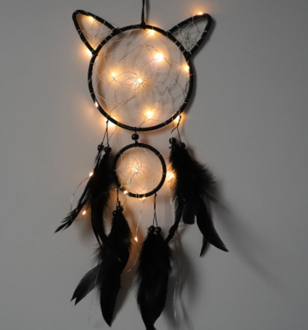 HKM-629459 Colorful Feather Dreamcatcher Wall Decoration - Pink, White, Blue, Purple, Green