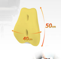 HKM-629523 Lupin Blue Pear Shape Memory Foam Back Cushion for Office and Car Support