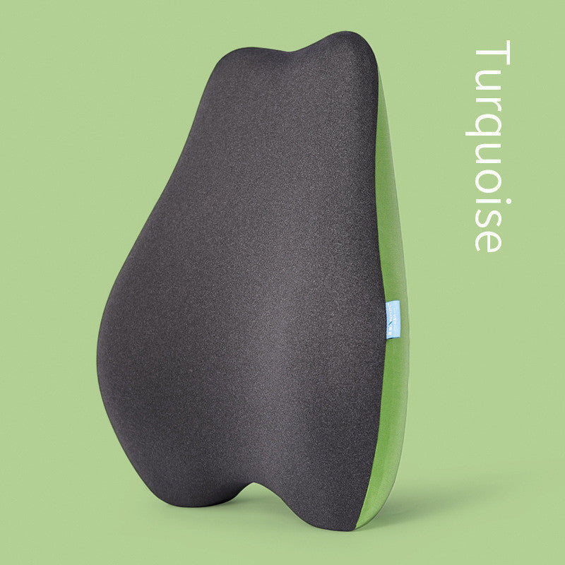 HKM-629523 Lupin Blue Pear Shape Memory Foam Back Cushion for Office and Car Support