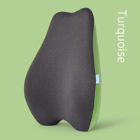 HKM-629523 Lupin Blue Pear Shape Memory Foam Back Cushion for Office and Car Support