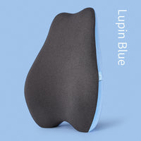 HKM-629523 Lupin Blue Pear Shape Memory Foam Back Cushion for Office and Car Support