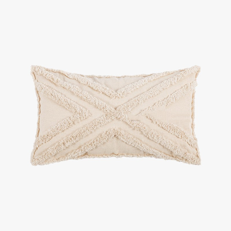 HKM-629587 Moroccan Style Tassel Tufted Pillow Cover - 45x45cm & 30x50cm Options