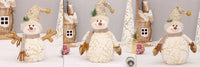 HKM-629587 Velvet Christmas Snowman Decor with Pointed and Round Hats in Various Sizes