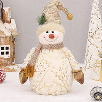 HKM-629587 Velvet Christmas Snowman Decor with Pointed and Round Hats in Various Sizes
