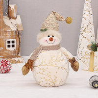 HKM-629587 Velvet Christmas Snowman Decor with Pointed and Round Hats in Various Sizes