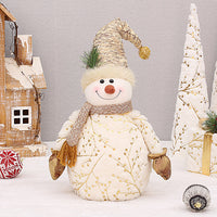 HKM-629587 Velvet Christmas Snowman Decor with Pointed and Round Hats in Various Sizes