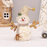 HKM-629587 Velvet Christmas Snowman Decor with Pointed and Round Hats in Various Sizes