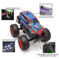 HKM-629715 Remote Control 1/18 Scale Music Spray Stunt Car Toy for Kids - Electric Indoor/Outdoor Vehicle