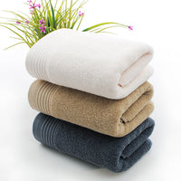 HKM-629715 Thickened Cotton Embroidered Face Washing Towel - 75x35 cm - White, Khaki, Dark Blue