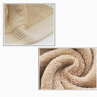 HKM-629715 Thickened Cotton Embroidered Face Washing Towel - 75x35 cm - White, Khaki, Dark Blue