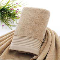 HKM-629715 Thickened Cotton Embroidered Face Washing Towel - 75x35 cm - White, Khaki, Dark Blue