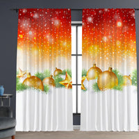 HKM-629843 Christmas 3D Printed Floral Curtains - Set of 2, Various Sizes and High Shading 71%-90%