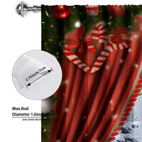 HKM-629843 Christmas 3D Printed Floral Curtains - Set of 2, Various Sizes and High Shading 71%-90%