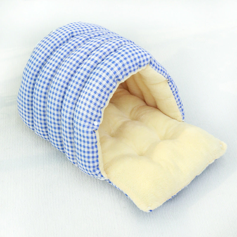 HKM-629843 Four Seasons Universal Removable Washable House Closed Cat Kennel Enclosed Cat Nest Sleeping Bag With Plus Space