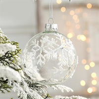 HKM-629907 Clear Hanging Ball Ornament for Christmas Tree and Festive Decor
